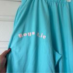 Boys Lie NWT  Sweatpants - Aqua Blue w/ Pale Pink Text Photo 9