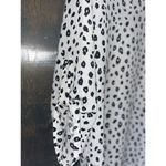 Lush Clothing Lush Women's Sz S Warren Blouse V Neck Animal Print 3/4 Sleeve Ruched A69 Photo 1