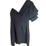 DO+BE  NWT One Shoulder‎ Mini Black Dress Puff Sleeve, L Photo 5