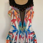 Colorful Women's Top with Black Accents Size L Photo 0