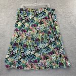 Elementz Y2K  Pleated Multi‎ Floral Midi Skirt Chiffon Fairy Whimsy Women's 1X Photo 2