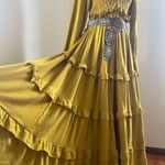 Chartreuse EcoVero Tiered Maxi Dress Yellow Size XL Photo 1