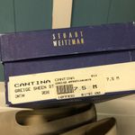 Stuart Weitzman ‎ tan-gold Cantina greige sheen slight wedge Women's size 7.5 Photo 1