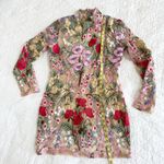 Novaluxe Floral Embroidered Mini Sheer Dress L Romantic Fairy Ethereal Coquette Red Size L Photo 8