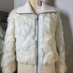 wilson's leather  Maxima white Rabbit Fur Jacket Photo 1