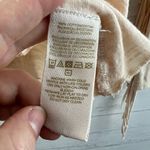 Free People  Cream Fringe Sleeve Scoop Neck Top Size XS Photo 7