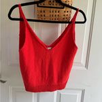 ZARA Red Knit Crop Tank Top Photo 0