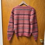 Laura Ashley  Vintage 100% Wool Long Sleeve Pullover Sweater Red Medium Large M/L Photo 10