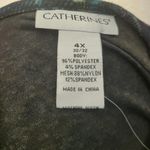 Catherine's Woman's Plaid Blouse‎ Long Sleeve Career Office Wear Top Blue Size 4X Photo 4