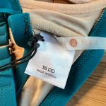 Shade & Shore  Women's Teal Blue Ruffle Bralette Bikini Top - Size 36DD - NWT Photo 1