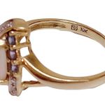 10K 10KT FINE Yellow Gold Tanzanite Teardrop Opal Women’s Ring Size 7 Photo 5