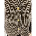 BlOOMINGDALES Brown Black Herringbone 2 Photo 4