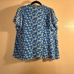 MELLODAY  Vibrant Blue Lace Top Photo 1
