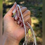 Brand new S925 baby freshwater pearls /Rice pearls necklace in White&Rose Color Photo 2