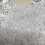 English Factory White Smocked Ruffle Cropped Top Blouse Small Photo 4