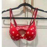 Victoria's Secret NWT Victoria Secret Sexy Push Up Bra red with pink hearts 32B Photo 0