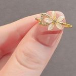 18K Gold Plated Adjustable Flower Ring for Women Photo 0
