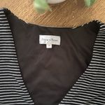 Privacy Please Revolve Black and White Striped long sleeve Bodysuit Size Small Photo 3