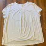Athleta  short sleeve shirt Small White high low hem detail seam sleeve soft Photo 5