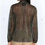 Johnny Was Johnny‎ Was Forever Young Sexy Sheer Metallic Blouse size 2X Photo 4