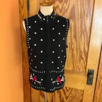 Vtg Y2K cardinal winter zip up sweater vest Black Size M Photo 6