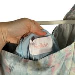 Selkie Monet Print Puff Mini Dress Pastel Watercolor Preppy NEW Womens Small Blue Photo 3