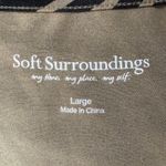 Soft Surroundings Large Maxi Dress Zebra Print Surplice V-Neck Stretch Side Slit Photo 7