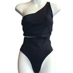 ZARA  Dark Blue Cutout Bodysuit Photo 1