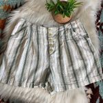 Anthropologie • linen cotton high waist striped beach goer shorts Photo 63