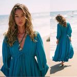 Free People  Just Like Paradise Maxi Dress Blue Moon XS Bohemian Ethereal Beach Photo 2