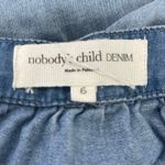 Nobody's Child Sleeveless Square Neck Button Down Midi Denim Tank Dress Size 6 Blue Photo 2