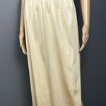 Vintage MG JCPenney Half Slip Size Small Double High Slit Antron III Nylon Tan Photo 1