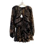 Free People Seven Wonders mini dress in black combo size S open back Photo 2