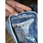 American Eagle Curvy Light Wash‎ Destructed High Rise Shorts 2 Women's Blue Size 0 Photo 2