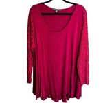 Kate & Mallory Women's Pink Tunic Top Lace Long Sleeve Blouse Size 2X Photo 3