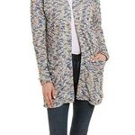 ASTARS Bette Cocoon Cardigan X Small Knit Jersey Knit Lined Open Front Textured Blue Size XS Photo 0