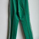Lacoste Women’s Striped Knit Embroidered Side Green Lounge Pant Size 34 Small Photo 5