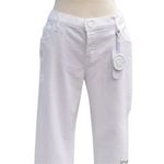 Cache  White Black Orchid Boyfriend Organic Denim Pant Distressed NWT $138 Photo 3