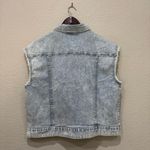 LOGO By Lori Goldstein  Light Wash Blue Denim Vest Sleeveless 8 Photo 1