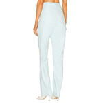 Paris Georgia Faux Leather Bootleg Pants in Mineral Blue Medium New Trousers Photo 2