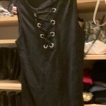 Generation Love Black  lace up tank Photo 0