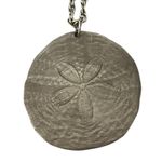 VTG International Pewter 1974 Sand Dollar Pendant 24” Silver Tone Chain Necklace Photo 4
