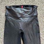 Spanx black snakeskin faux leather leggings size XS Photo 2