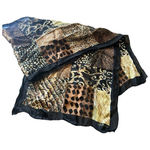 Bill Blass Vintage  Hand Rolled Silk Scarf -Various Abstract Blocks 54"Lx 12.5"W Photo 0