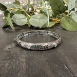 Lia Sophia Sentiment Silver Tone With Cut Stretch Bracelet Photo 0