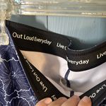 Lole  Dark Blue/White Floral Print Yoga Leggings | Size Medium Photo 3