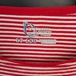 Grandma Chic Red and White‎ Striped Shirt with Embroidered Stars Size 16/18 Photo 2