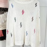 Wooden Ships  Lightning Wool Blend Sweater Cream Sz M/L Photo 0