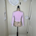 BDG NTM: Urban Outfitters Josie Long Sleeve Cropped Lavender Top Sz M Photo 7