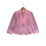 Tahari  Levine Pink Linen Blend Blazer Jacket Feminine Pretty Career Women 18W Photo 1